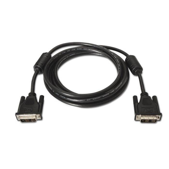 Aisens Cable DVI-D Single Link 18+1 Macho a Macho 1.8m Negro
